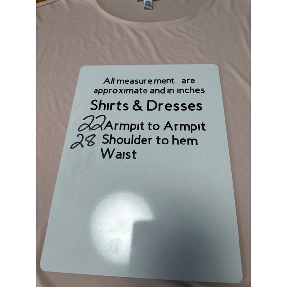 Calvin Klein Womens Short Sleeve Blouse With Layered Hem & Metal Logo Size M - Picture 10 of 10